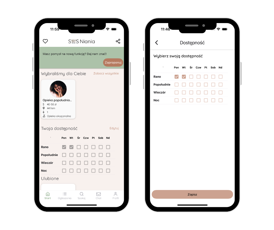 Safety Features Screen